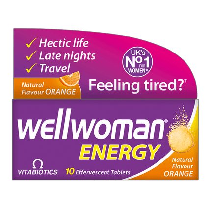 VITABIOTICS Wellwoman Energy Orange 10 Effervescent Tablets (Case 6)