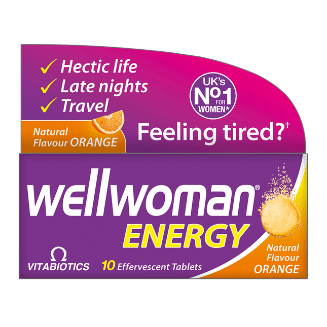 VITABIOTICS Wellwoman Energy Orange 10 Effervescent Tablets (Case 6)