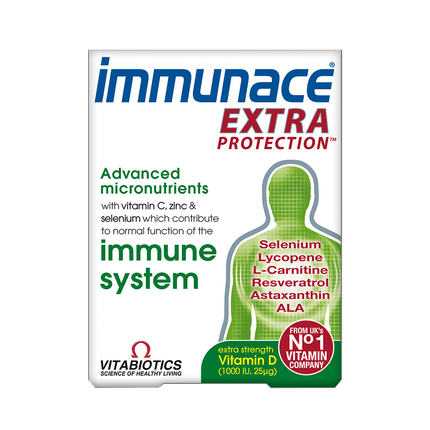 VITABIOTICS Immunace Extra Protection 30 Tablets (Case 4)