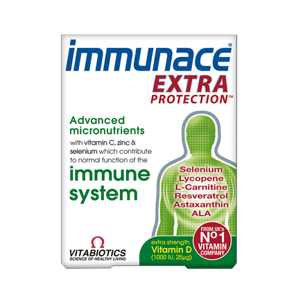 VITABIOTICS Immunace Extra Protection 30 Tablets (Case 4)