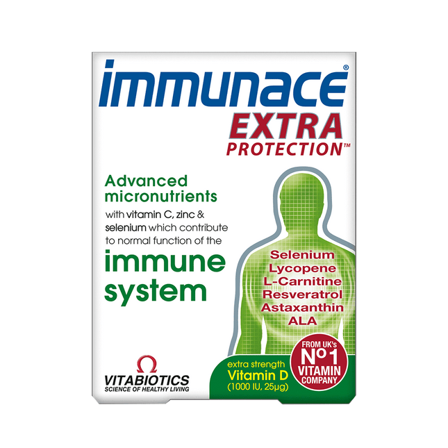 VITABIOTICS Immunace Extra Protection 30 Tablets (Case 4)