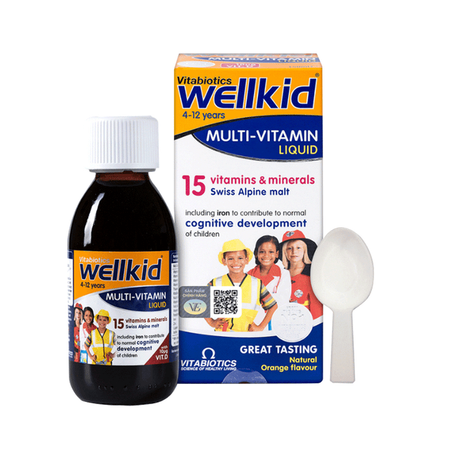 VITABIOTICS Wellkid Multivitamin Liquid 150ML (Case 4)