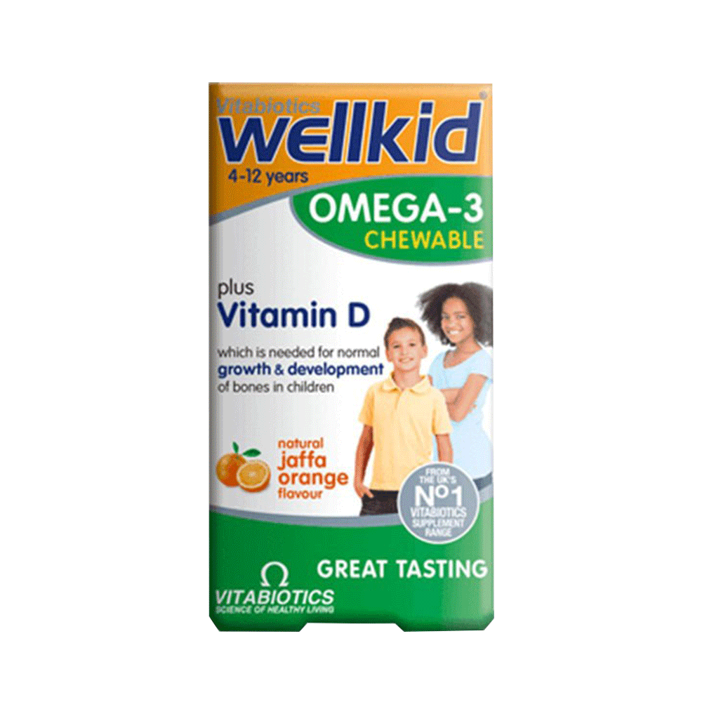 VITABIOTICS Wellkid Omega-3 Chewable Orange 60 Capsules (Case 4)