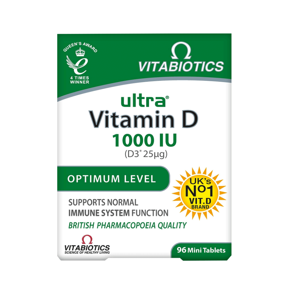 VITABIOTICS Ultra Vitamin D3 1000 IU 96 Tablets (Case 4)
