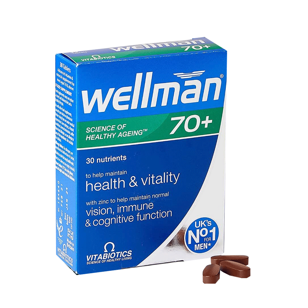 VITABIOTICS Wellman 70+ 30 Tablets (Case 4)