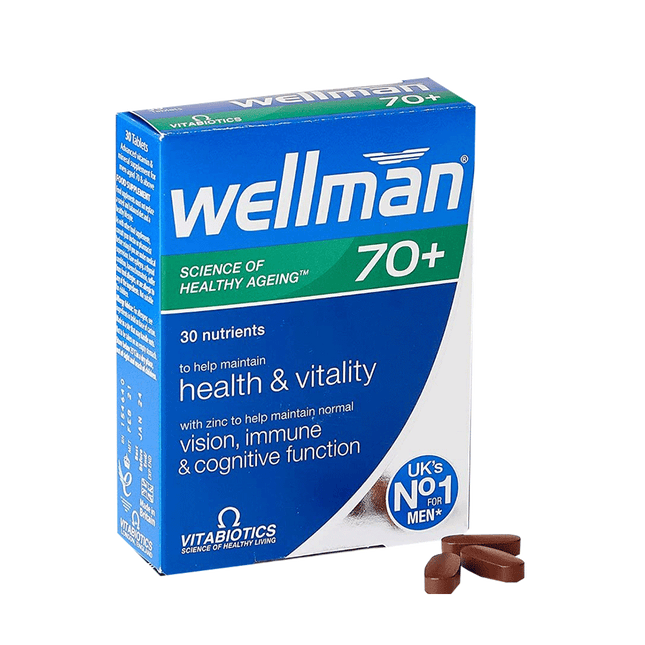 VITABIOTICS Wellman 70+ 30 Tablets (Case 4)