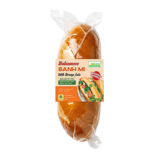 KIM SON Vietnamese Banh Mi With Shrimp Cake 160G (Frozen) (Case 24)