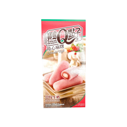Q MOCHI Milk Roll Strawberry Flavour 150g (Case 24)