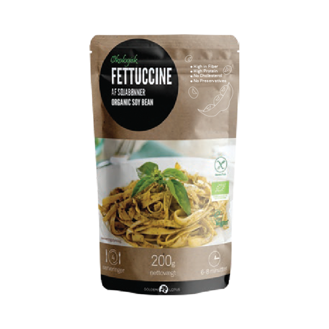 Golden Lotus Organic Soybean Fettuccine 200g - Longdan Official