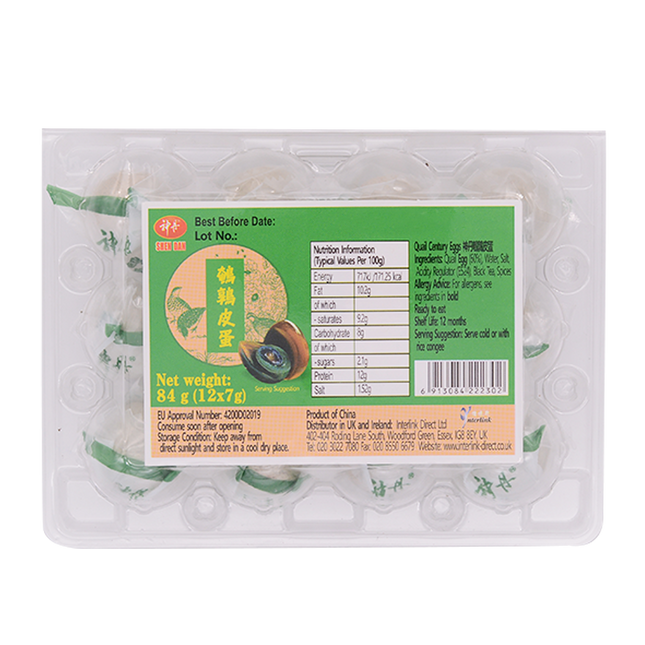 Shen Dan Quail Century Eggs 7g - Longdan Online Supermarket
