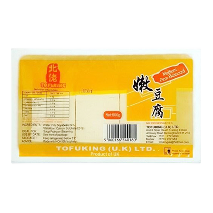 Tofuking Medium Firm Beancurd Tofu 600g (Unit)