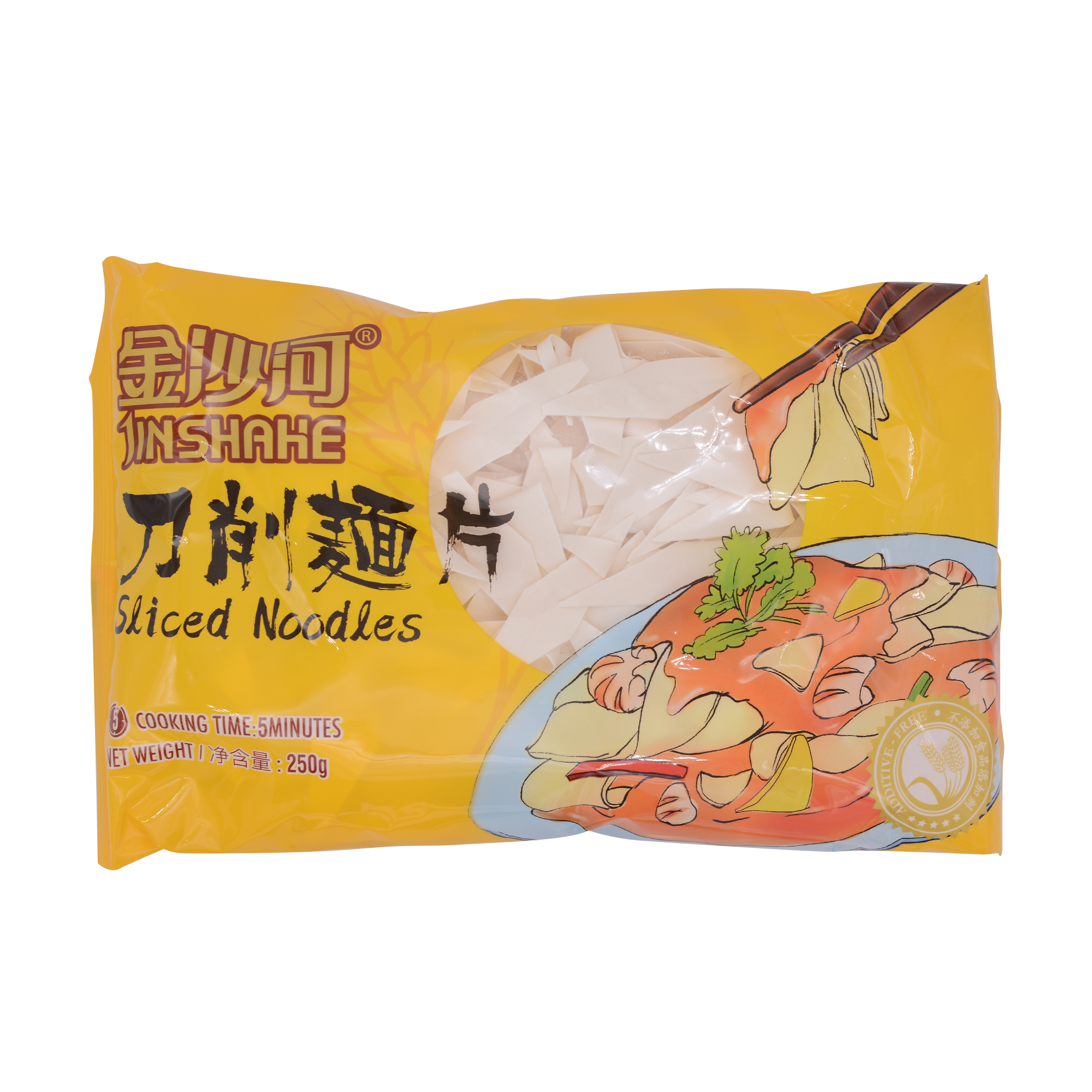 Jinshahe Sliced Noodles 250g - Longdan Online Supermarket