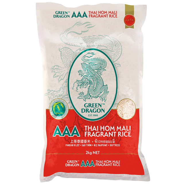 GREEN DRAGON Thai Fragrant Rice 2kg - Longdan Official