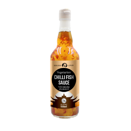 Golden Lotus Vegetarian Chilli Fish Sauce 500ml - Longdan Official