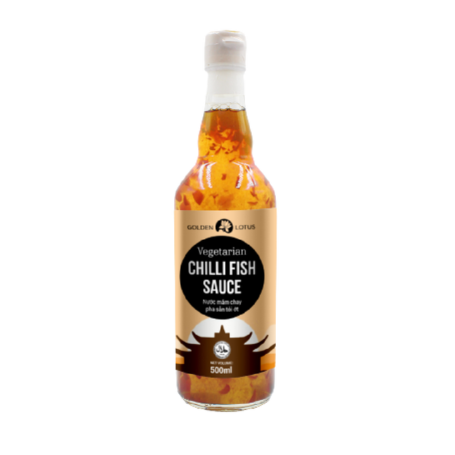 Golden Lotus Vegetarian Chilli Fish Sauce 500ml - Longdan Official