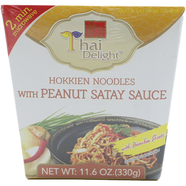THAI DELIGHT Hokkien Noodles With Peanut Satay Sauce 330g (Case 12)