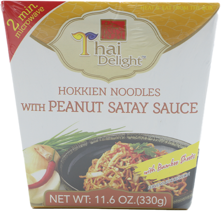 THAI DELIGHT Hokkien Noodles With Peanut Satay Sauce 330g (Case 12)