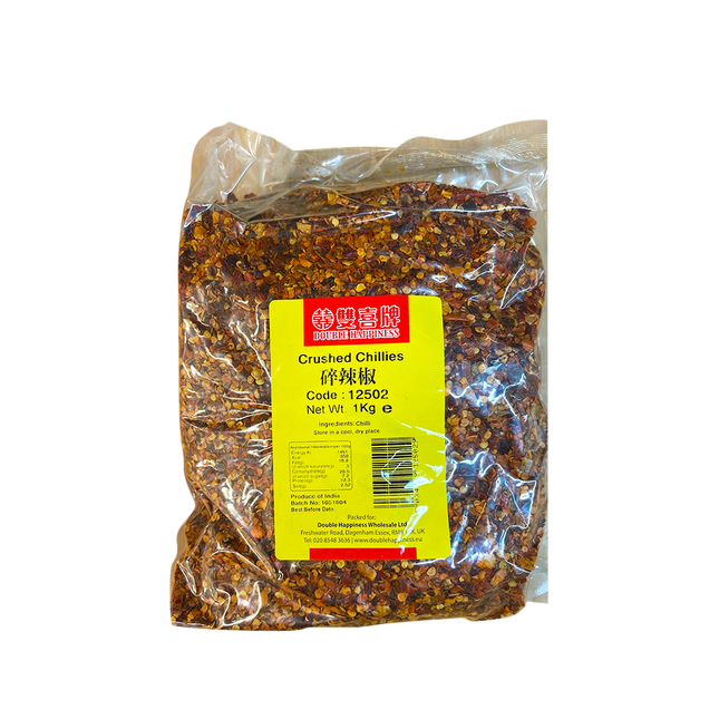 DOUBLE HAPPINESS Crushed Chillies 1kg (Case 6)