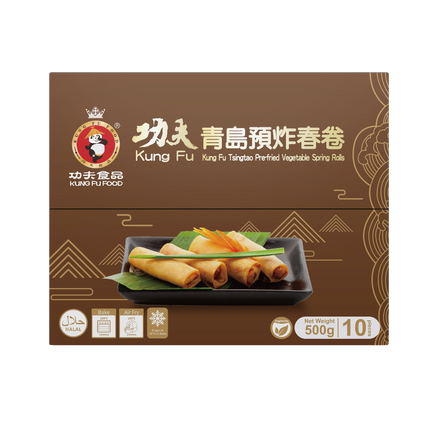 KUNGFU Tsingtao Pre-fried Vegetable Spring Roll 500g (Frozen) - Longdan Official Online Store