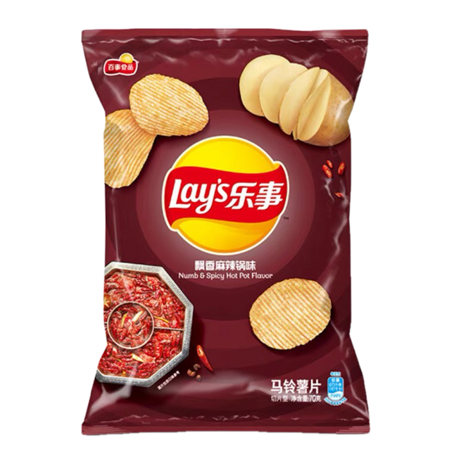 LAY'S LS Crisps - Hot Pot Flavour 70g - Longdan Official Online Store