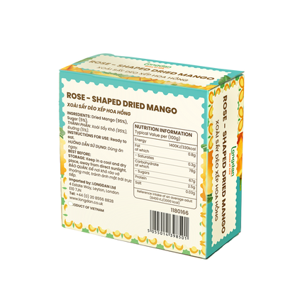 Longdan Rose - Shaped Dried Mango 300g (Case 20)