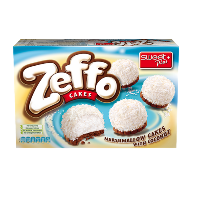 SWEET PLUS Zeffo Marshmallow Cakes with Coconut 115g - Longdan Official