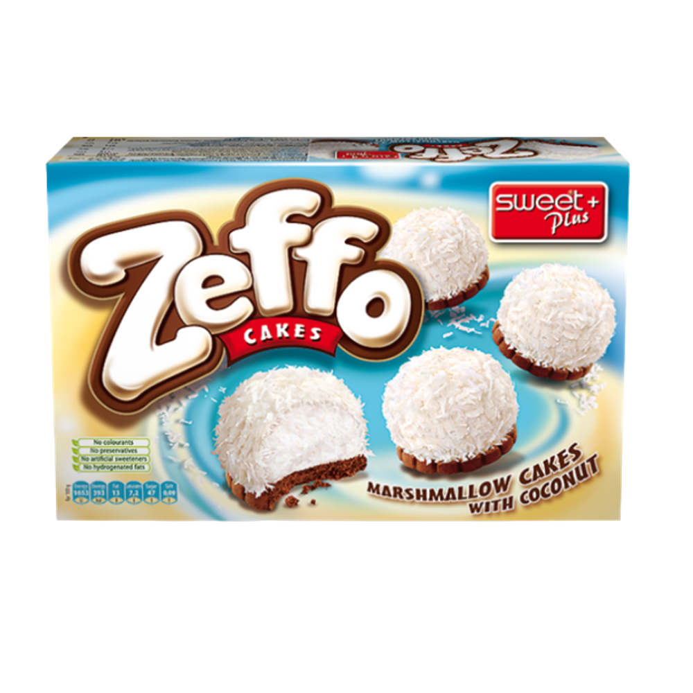 SWEET PLUS Zeffo Marshmallow Cakes with Coconut 115g - Longdan Official