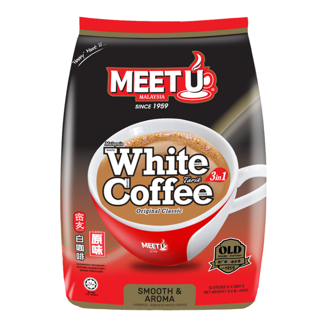 MEETU White Coffee 3in1 600g (Case 24)