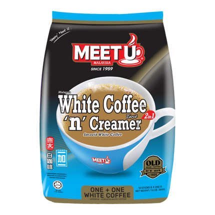 MEETU White Coffee 'N' Creamer 2in1 375g (Case 24)