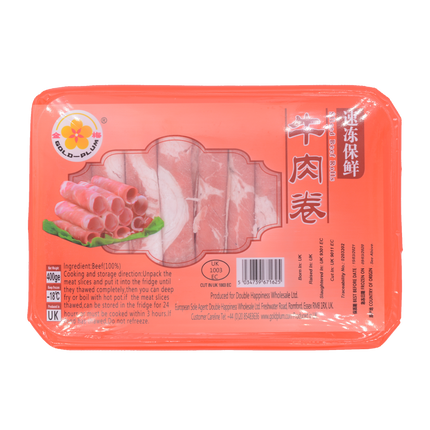 Gold Plum Hand Rolled Sliced Beef 400g (Frozen) - Longdan Online Supermarket