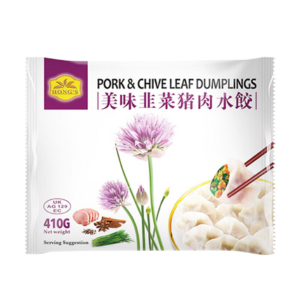 HONG'S Pork & Chive Leaf Dumplings 410g (Frozen) - Longdan Official