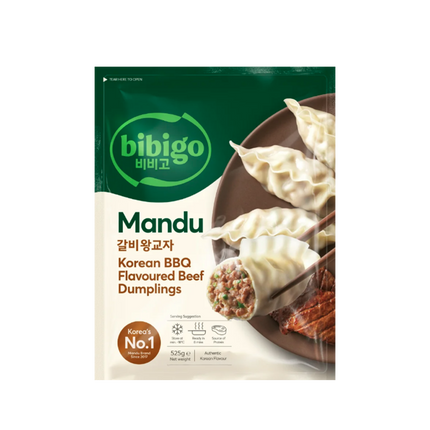 CJ BIBIGO Mandu Dumplings Korean BBQ 525g (Case 15)