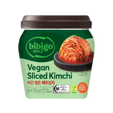 CJ BIBIGO Plantbased Sliced Cabbage Kimchi (Jar) 500g (Case 6)