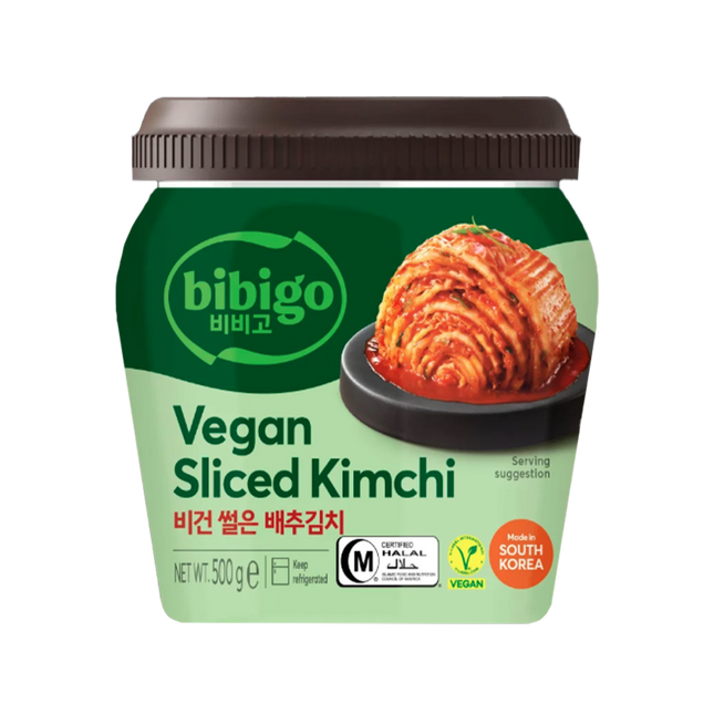 CJ BIBIGO Plantbased Sliced Cabbage Kimchi (Jar) 500g (Case 6)