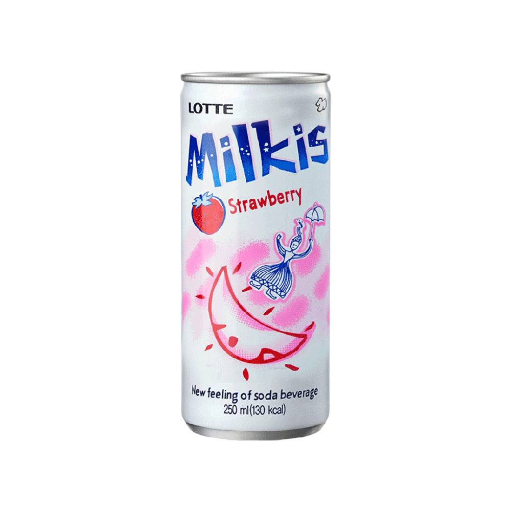 LOTTE Milkis Strawberry 250ml - Longdan Official