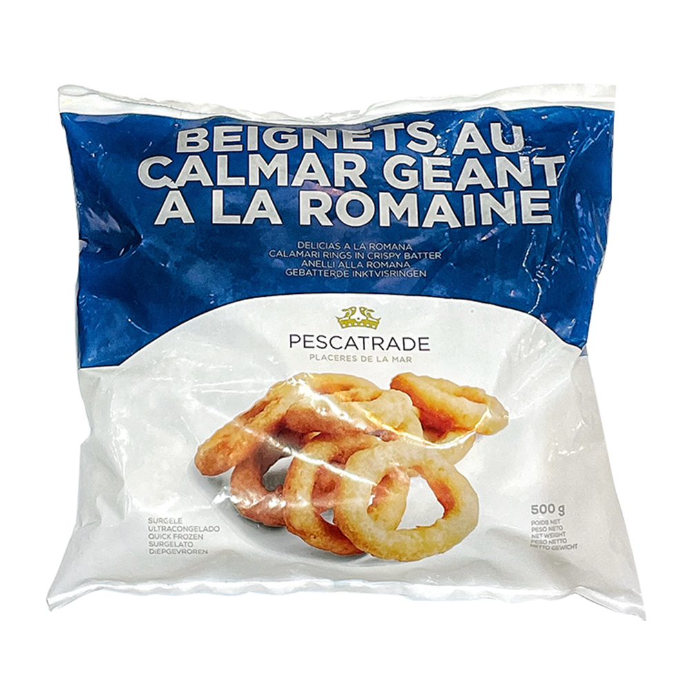 Pescatrade Calamari Rings In Crispy Batter 500G (Frozen) (Case 16)