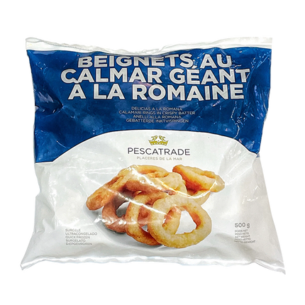 Pescatrade Calamari Rings In Crispy Batter 500G (Frozen) (Case 16)