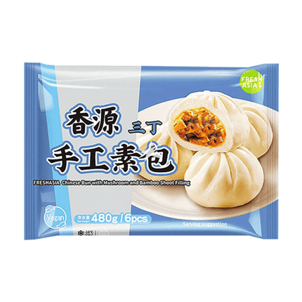 FRESHASIA Mushroom & Bamboo Shoot Bun 480g (Case 20)