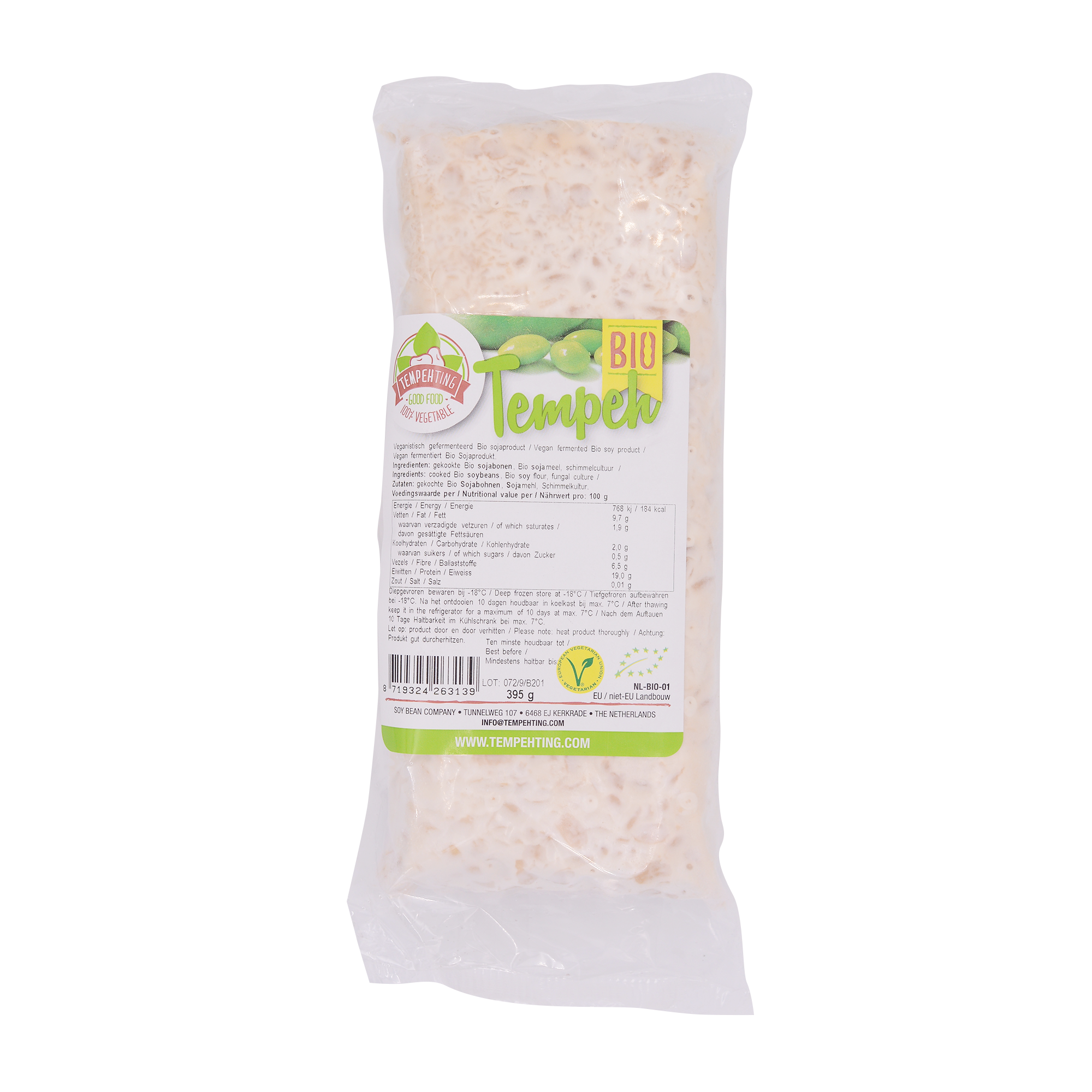 Tempeh Organic Fermented Soybean 395g (Frozen) - Longdan Online Supermarket