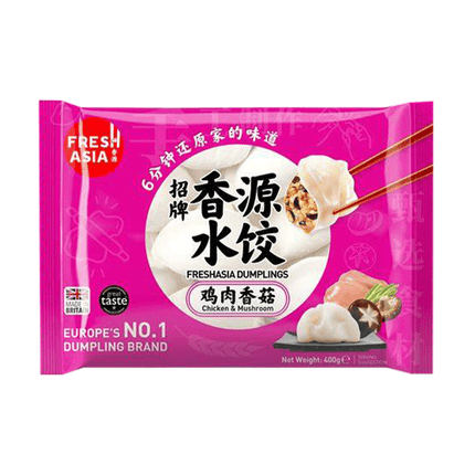 FRESHASIA Chicken & Mushroom Dumplings 400g (Case 25)