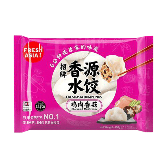 FRESHASIA Chicken & Mushroom Dumplings 400g (Case 25)