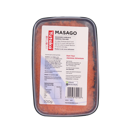 YUTAKA Masago Orange - Seasoned Capelin Fish Roe 500g (Frozen) - Longdan Official