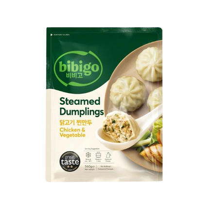 CJ BIBIGO Steamed Dumplings Chicken & Vegetable 560g (Case 15)