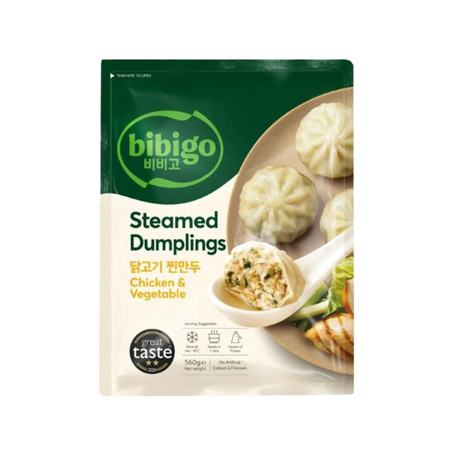 CJ BIBIGO Steamed Dumplings Chicken & Vegetable 560g (Case 15)
