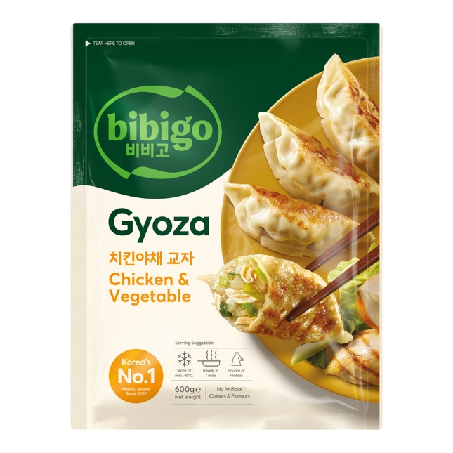 CJ BIBIGO Gyoza Dumplings Chicken and Vegetable 600g (Case 12)