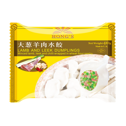 HONG'S Lamb & Leek Dumplings 410g (Frozen) - Longdan Official