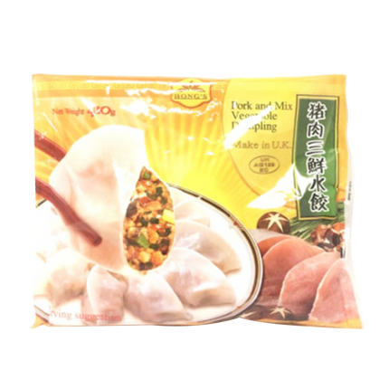 HONG'S Pork & Mixed Vegetable Dumplings 410g (Frozen) - Longdan Official