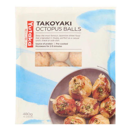 YUTAKA Takoyaki Octopus Ball 480g (Frozen) (Case 10)