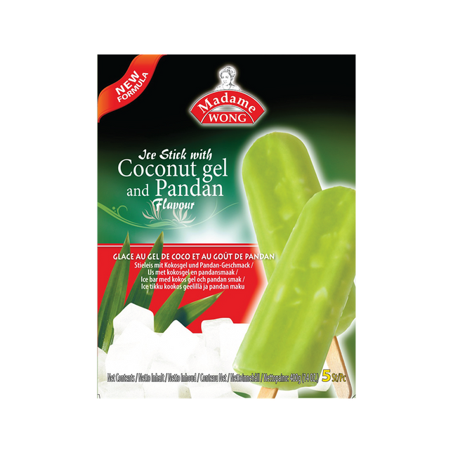 MADAME WONG Pandan Ice Cream With Coconut Jelly (5pcs) 400g (Case 6)