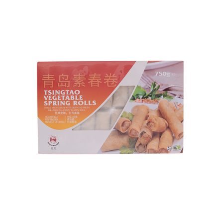 Dragon & Phoenix Tsingtao Vegetable Spring Rolls 750g (Frozen) - Longdan Online Supermarket